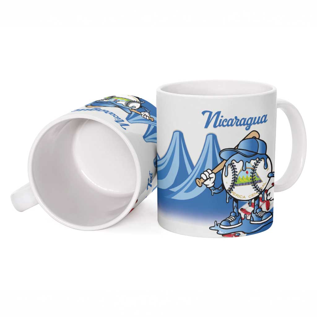 Nicaragua 2026 Baseball Personalized Ceramic Mug Go Champions Drip Style