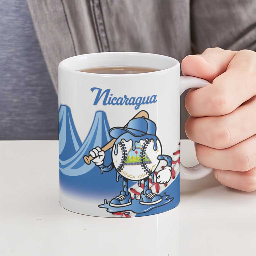 Nicaragua 2026 Baseball Personalized Ceramic Mug Go Champions Drip Style