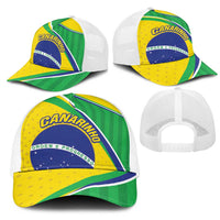 Brazil Football Mesh Trucker Cap Vamos Canarinho