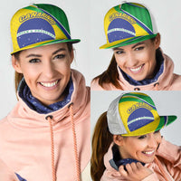 Brazil Football Mesh Trucker Cap Vamos Canarinho