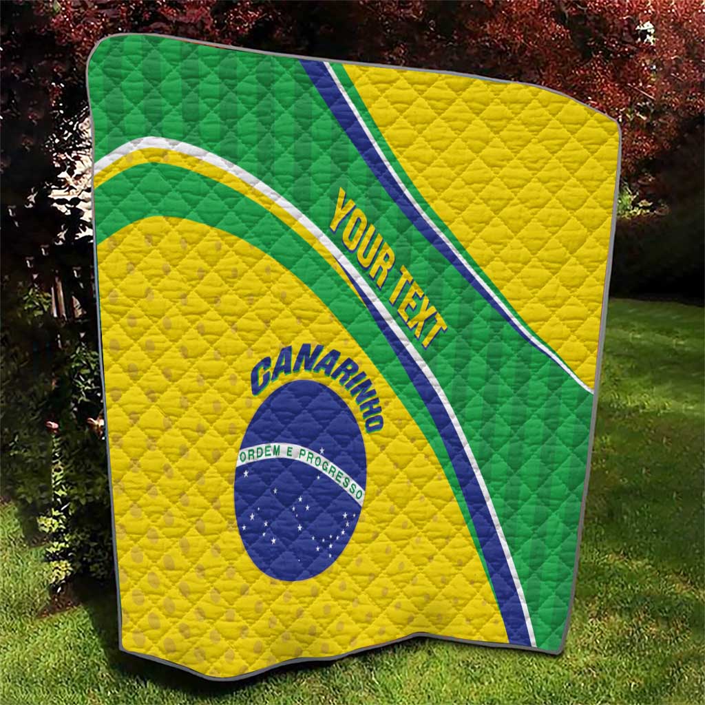 Custom Brazil Football Quilt Vamos Canarinho