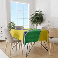Custom Brazil Football Tablecloth Vamos Canarinho