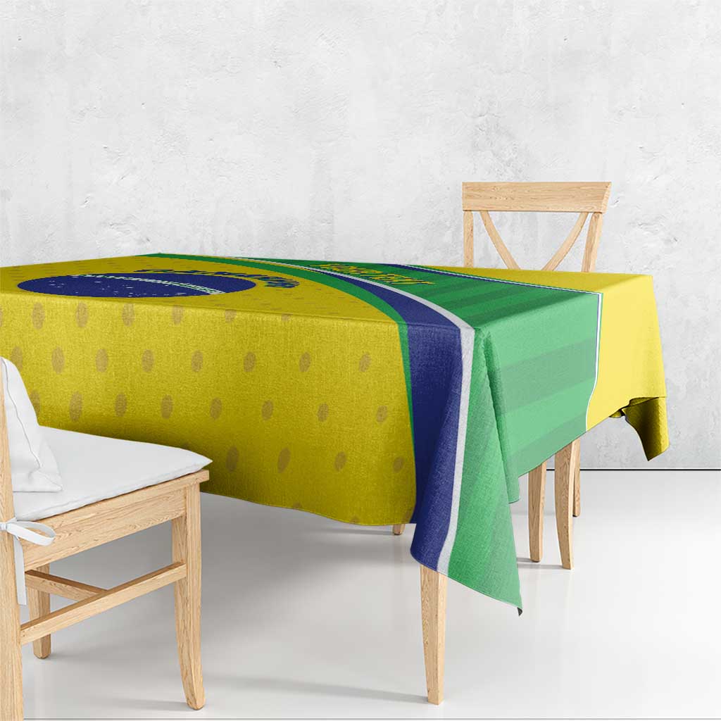 Custom Brazil Football Tablecloth Vamos Canarinho