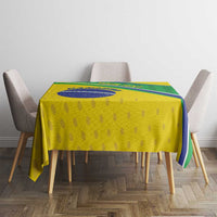 Custom Brazil Football Tablecloth Vamos Canarinho