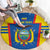 Custom Ecuador Football Round Carpet Vamos La Tricolor