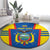 Custom Ecuador Football Round Carpet Vamos La Tricolor