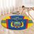 Custom Ecuador Football Round Carpet Vamos La Tricolor