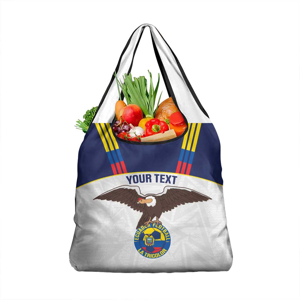 Custom Ecuador Football Grocery Bag La Tri Go Champions Condor Style