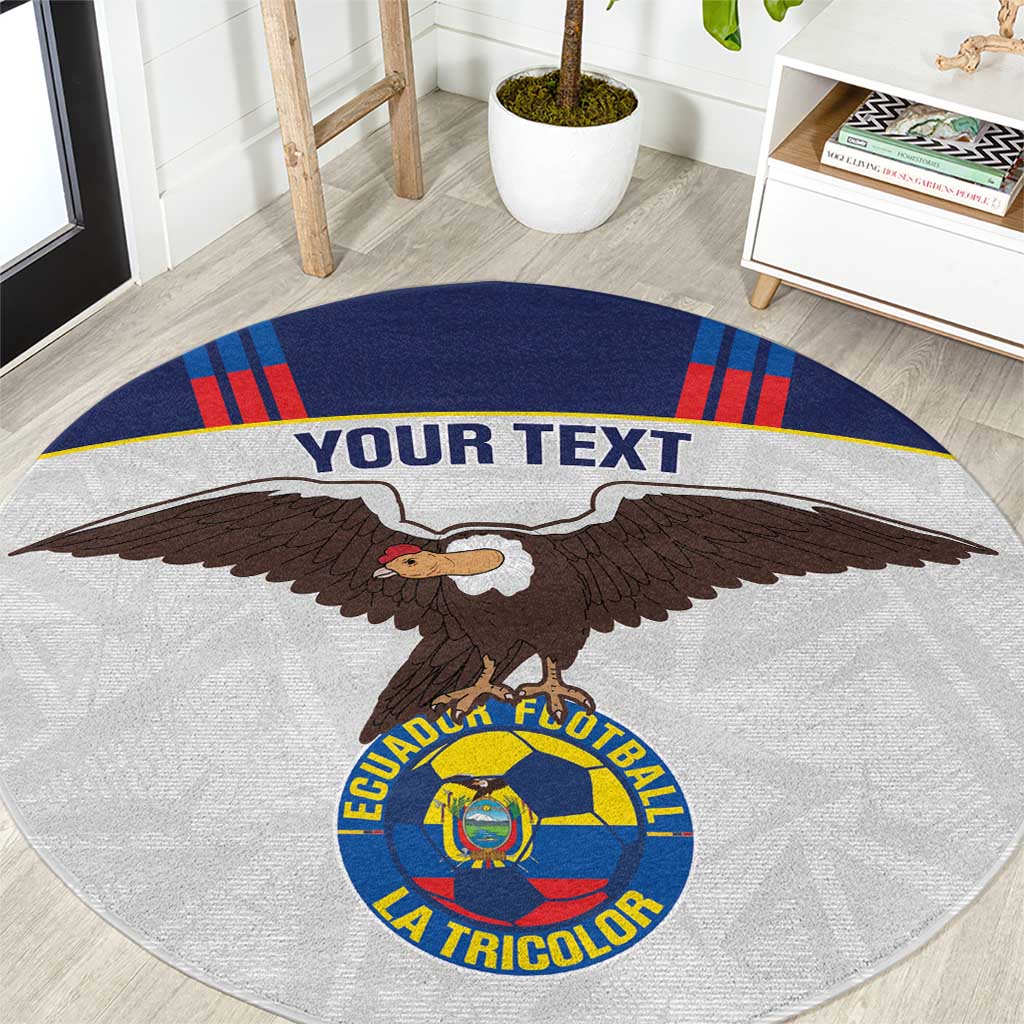 Custom Ecuador Football Round Carpet La Tri Go Champions Condor Style