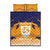 Custom Anguilla Football Quilt Bed Set Dolphins Coat Of Arms Style