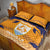 Custom Anguilla Football Quilt Bed Set Dolphins Coat Of Arms Style