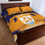 Custom Anguilla Football Quilt Bed Set Dolphins Coat Of Arms Style