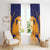 Custom Anguilla Football Window Curtain Dolphins Coat Of Arms Style