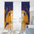 Custom Anguilla Football Window Curtain Dolphins Coat Of Arms Style