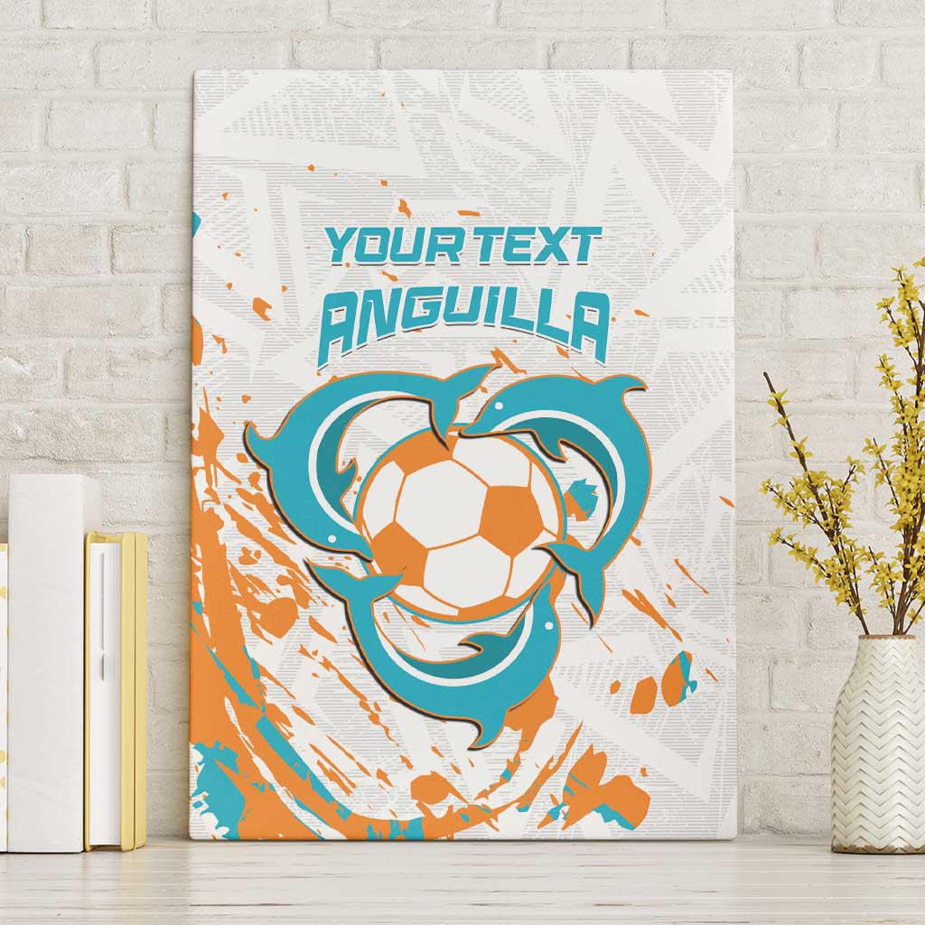 Custom Anguilla Football Canvas Wall Art Go Champions Grunge Style