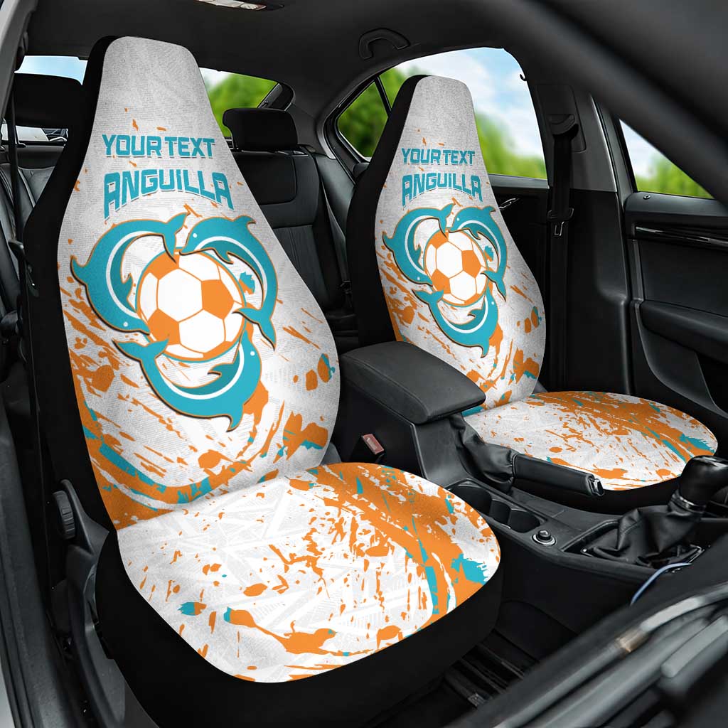 Custom Anguilla Football Car Seat Cover Go Champions Grunge Style