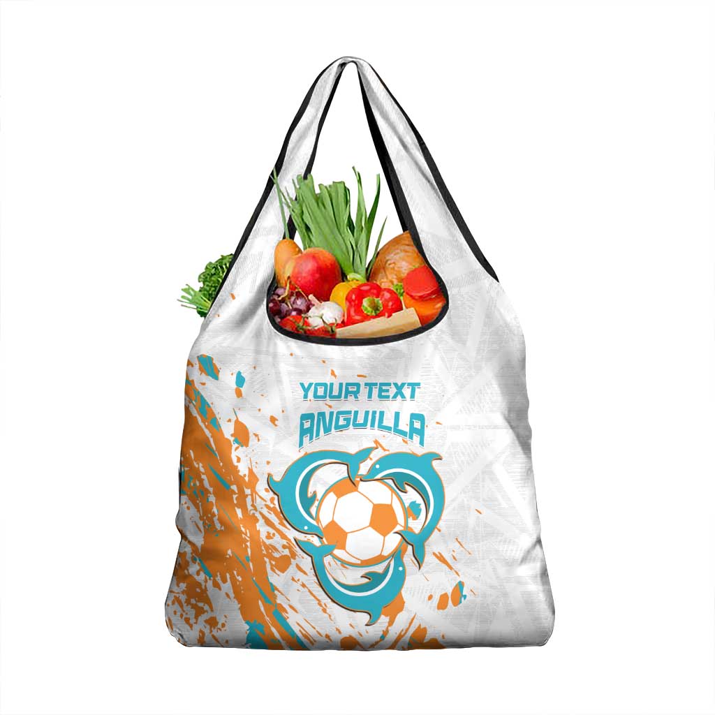 Custom Anguilla Football Grocery Bag Go Champions Grunge Style