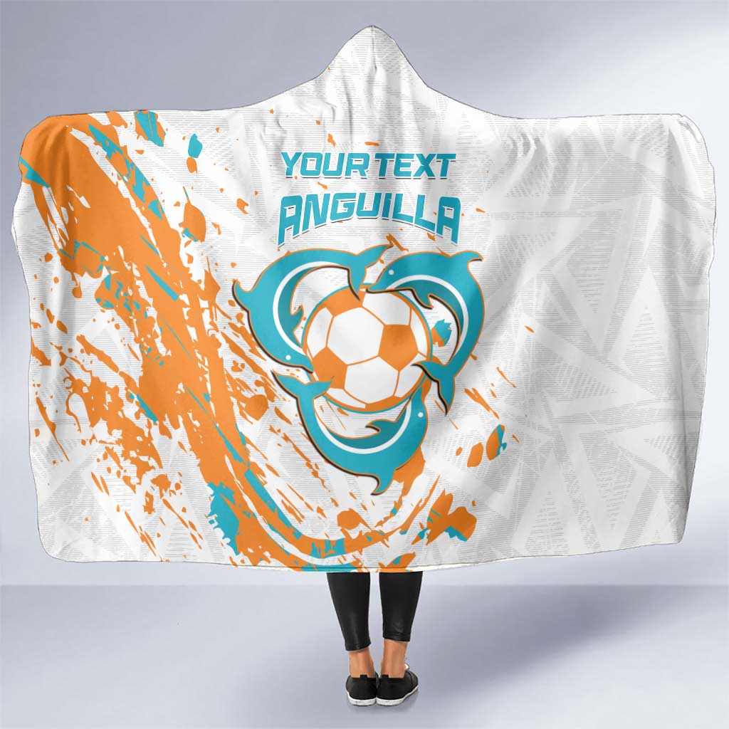 Custom Anguilla Football Hooded Blanket Go Champions Grunge Style