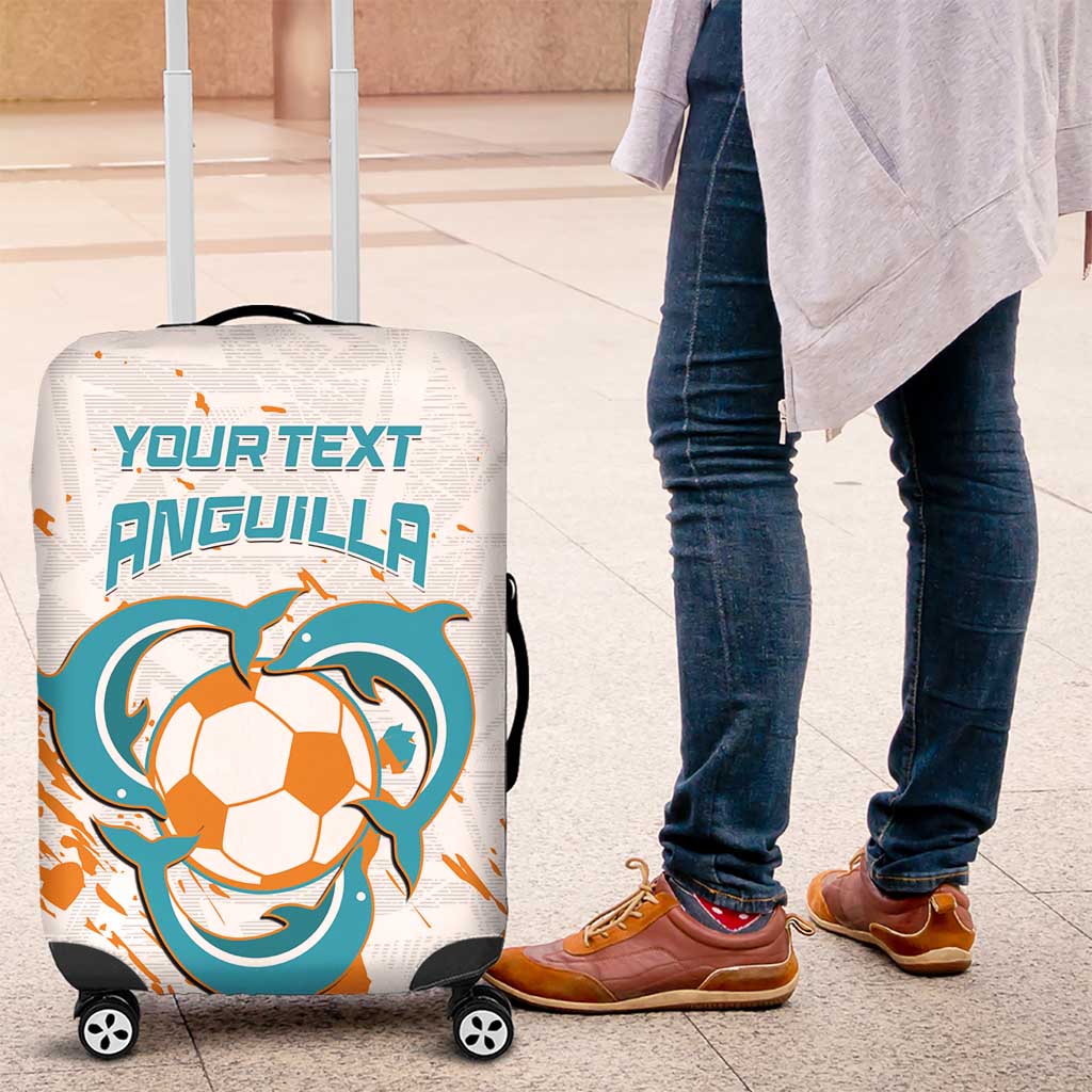 Custom Anguilla Football Luggage Cover Go Champions Grunge Style