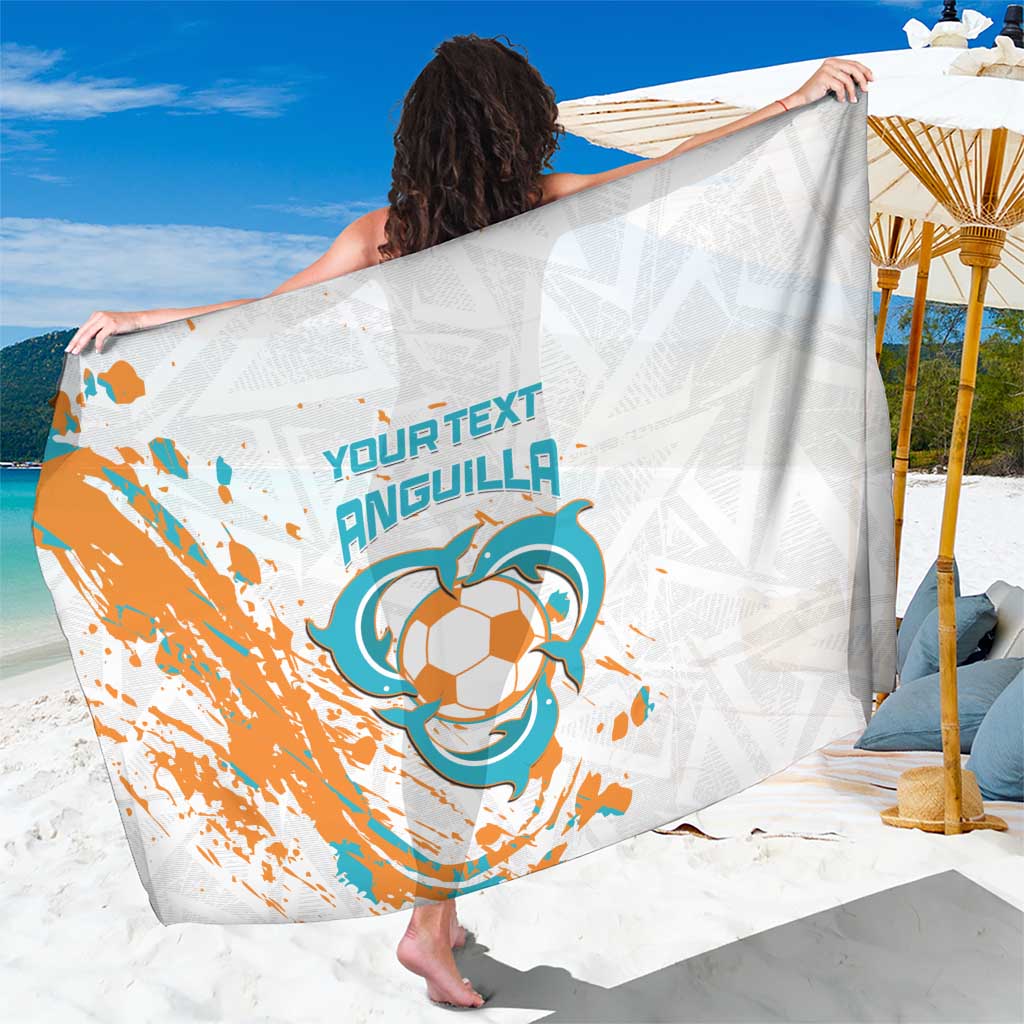 Custom Anguilla Football Sarong Go Champions Grunge Style