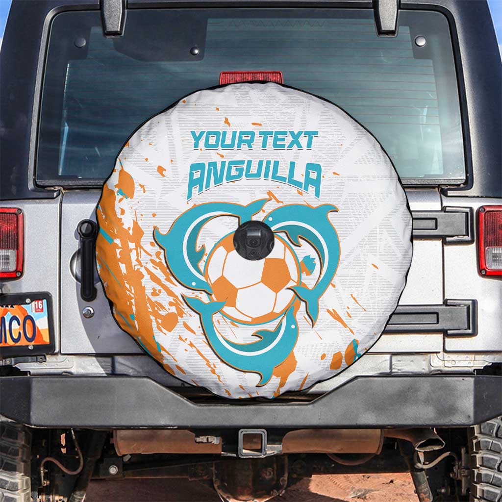 Custom Anguilla Football Spare Tire Cover Go Champions Grunge Style