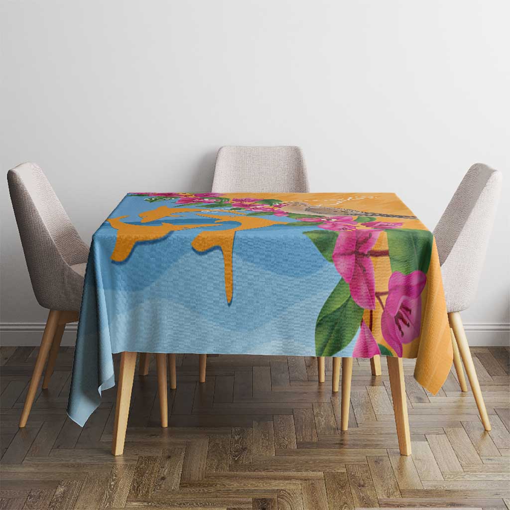 Anguilla Tablecloth Coat Of Arms With Zenaida Dove