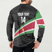 Custom Suriname Football 2026 Button Sweatshirt Come On Natio
