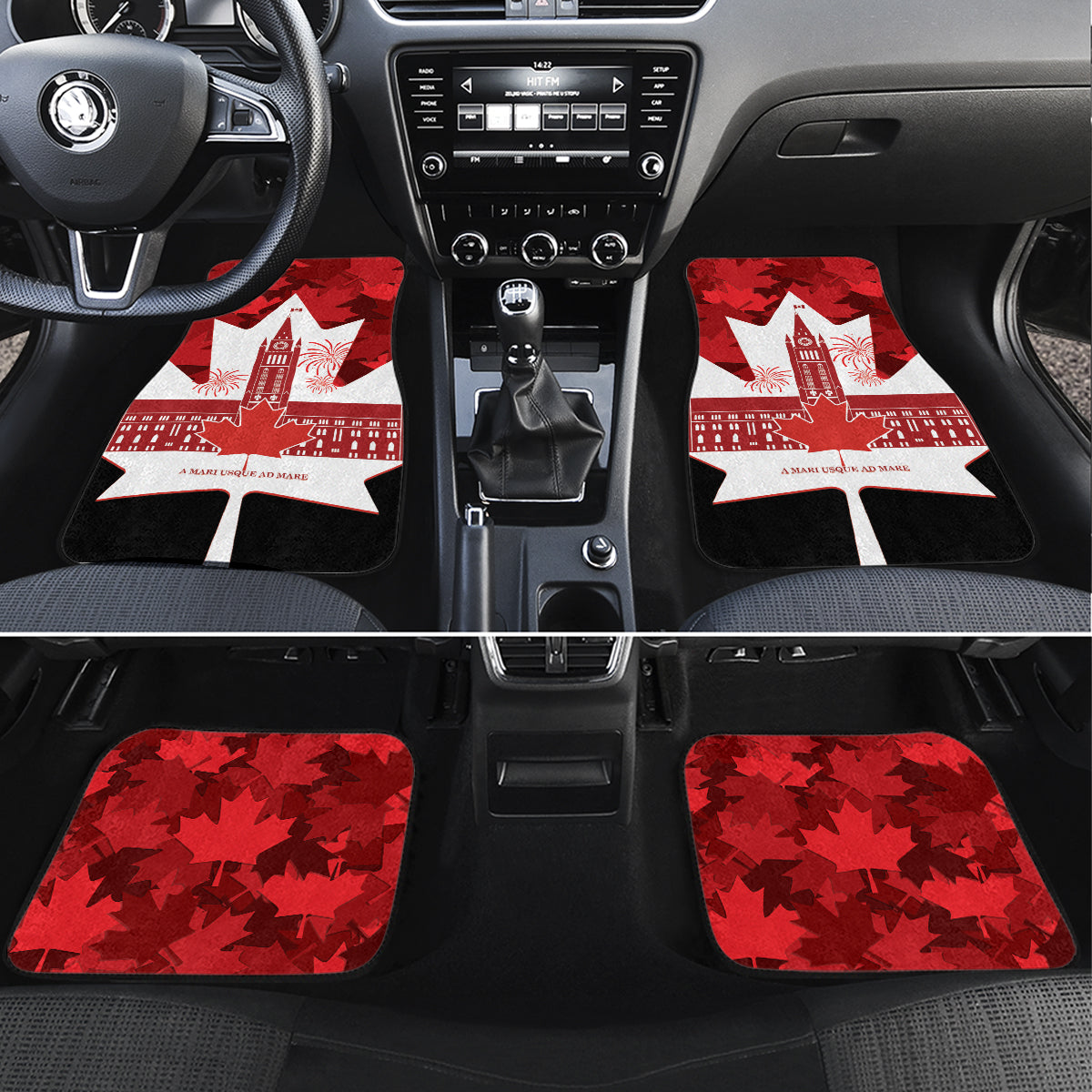 Canada Day Car Mats 2024 Canadian Maple Leaf Pattern - Wonder Print Shop