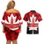 Canada Day Couples Matching Off Shoulder Short Dress and Hawaiian Shirt 2024 Canadian Maple Leaf Pattern - Wonder Print Shop