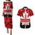 Canada Day Couples Matching Puletasi and Hawaiian Shirt 2024 Canadian Maple Leaf Pattern - Wonder Print Shop