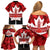 Canada Day Family Matching Off Shoulder Short Dress and Hawaiian Shirt 2024 Canadian Maple Leaf Pattern - Wonder Print Shop