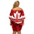 Canada Day Family Matching Off Shoulder Short Dress and Hawaiian Shirt 2024 Canadian Maple Leaf Pattern - Wonder Print Shop