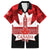 Canada Day Family Matching Puletasi and Hawaiian Shirt 2024 Canadian Maple Leaf Pattern - Wonder Print Shop