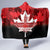 Canada Day Hooded Blanket 2024 Canadian Maple Leaf Pattern