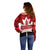 Canada Day Off Shoulder Sweater 2024 Canadian Maple Leaf Pattern - Wonder Print Shop