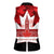 Canada Day Women Sleeveless Polo Shirt 2024 Canadian Maple Leaf Pattern