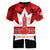 Canada Day Women V-Neck T-Shirt 2024 Canadian Maple Leaf Pattern