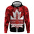 Canada Day Zip Hoodie 2024 Canadian Maple Leaf Pattern