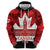 Canada Day Zip Hoodie 2024 Canadian Maple Leaf Pattern