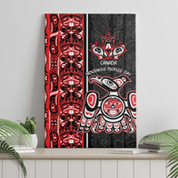 Canada Indigenous Peoples' Day Canvas Wall Art Canadian Raven Haida Pattern