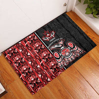 Canada Indigenous Peoples' Day Rubber Doormat Canadian Raven Haida Pattern
