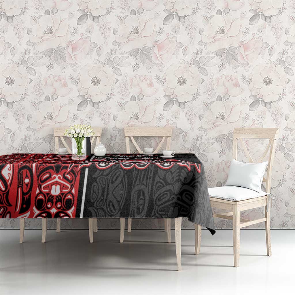 Canada Indigenous Peoples' Day Tablecloth Canadian Raven Haida Pattern