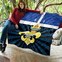 Quebec Canada Province Quilt Fleur De Lis Coat Of Arms