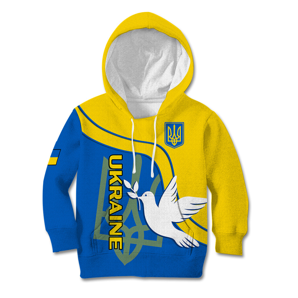 Ukraine Kid Hoodie Slava Ukraini Sporty Version - Wonder Print Shop