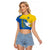 Ukraine Raglan Cropped T Shirt Slava Ukraini Sporty Version - Wonder Print Shop