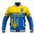 Personalised Ukraine Football Baseball Jacket Come On Ukraina - Wonder Print Shop