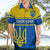 Personalised Ukraine Football Hawaiian Shirt Come On Ukraina - Wonder Print Shop