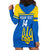 Personalised Ukraine Football Hoodie Dress Come On Ukraina - Wonder Print Shop