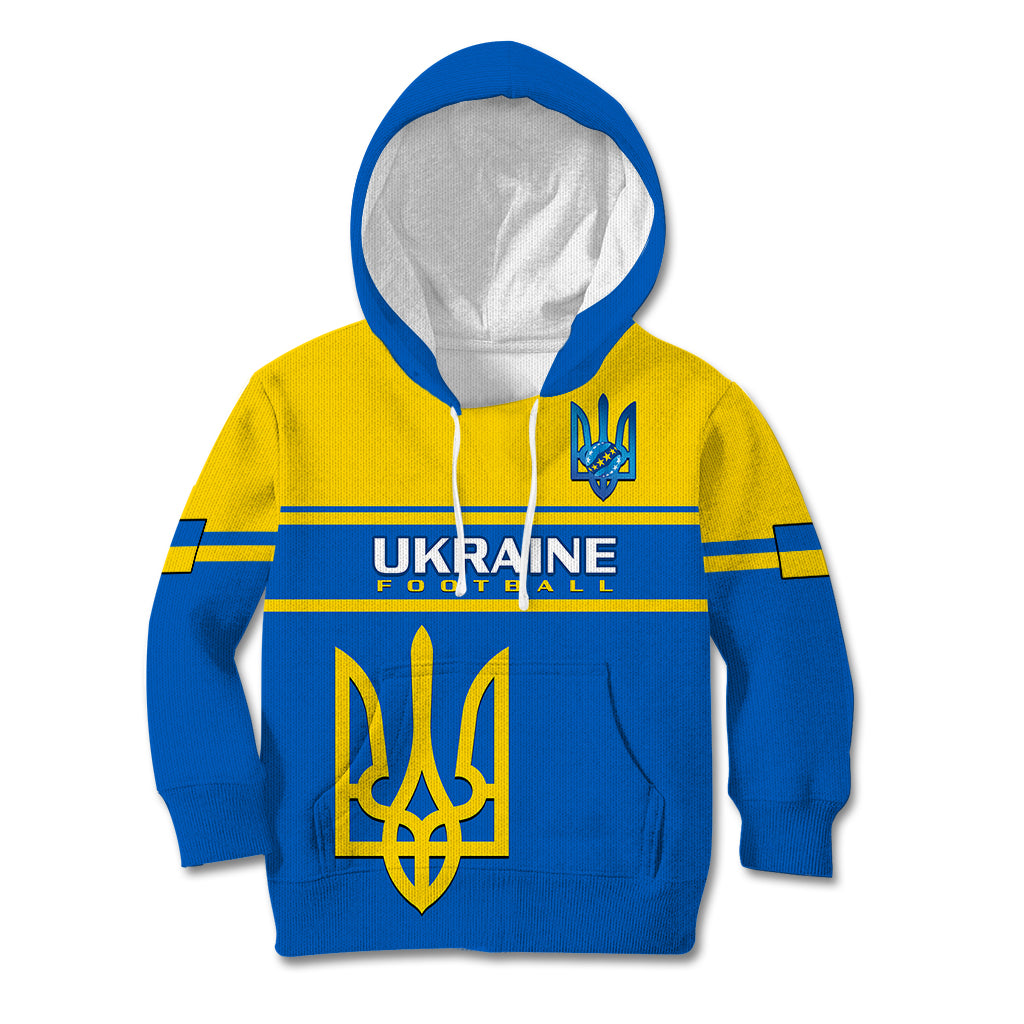 Personalised Ukraine Football Kid Hoodie Come On Ukraina - Wonder Print Shop