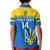 Personalised Ukraine Football Kid Polo Shirt Come On Ukraina - Wonder Print Shop